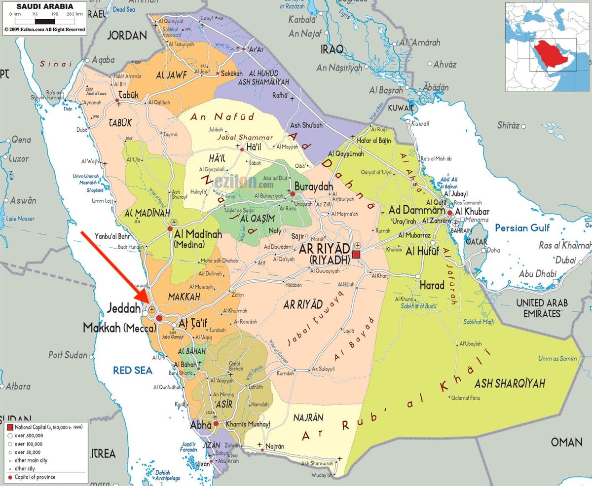 Plan des aéroports de Mecca (Makkah)