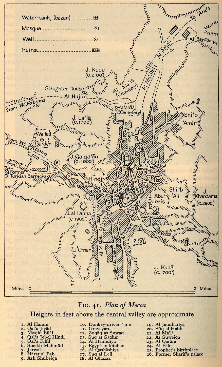 Plan historique de Mecca (Makkah)