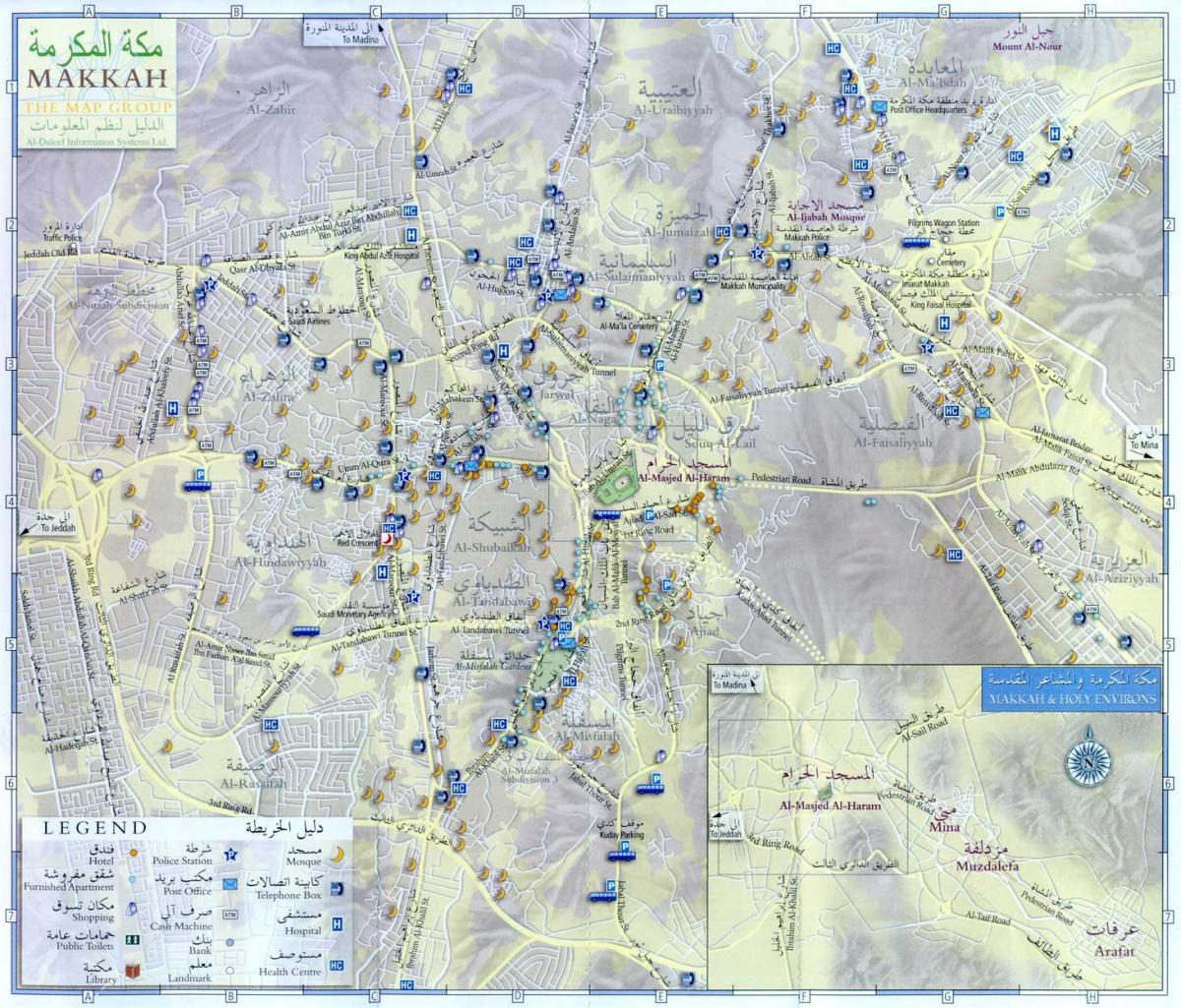 Plan de la ville de Mecca (Makkah)